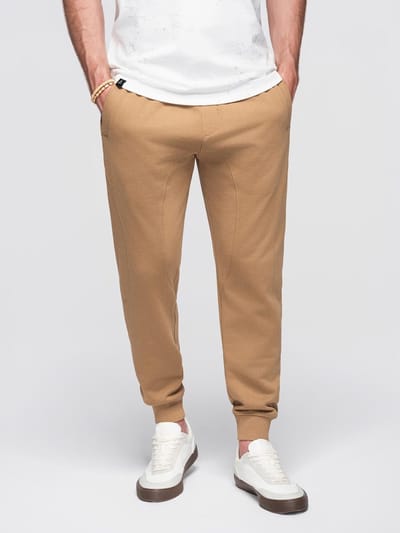 OMBRE Broek - Regular Fit - Katoen - Effen Koffie M