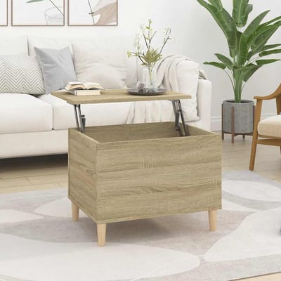 vidaXL - Salontafel - 60x44,5x45 - cm - bewerkt - hout - sonoma - eikenkleurig
