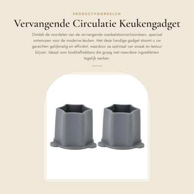 Dailygoods- Voedselstoomschoorsteen - 2 Stuks - Gelijkmatig Stoom Verdelen - Gezond Koken - Eenvoudig te Gebruiken - Compatibel met TM6/TM5/TM31 - Stoominzet