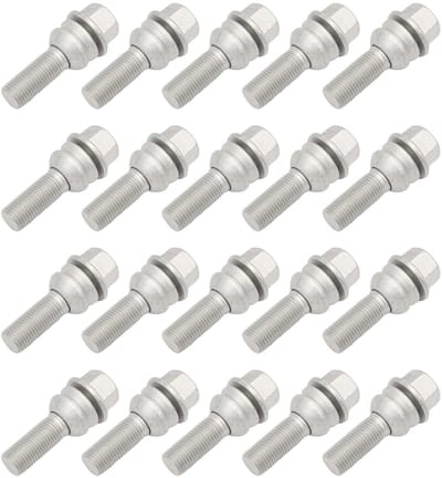 Dailygoods- Wielbouten Conisch - M14x1,5 - Staal - 66 mm - Zeskant - Compatibel met Q7/Cayenne/Panamera - Wielmoeren
