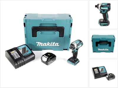 Makita DTD 154 RT1J accu-slagschroevendraaier 18V 1/4" 175 Nm borstelloos + 1x accu 5,0 Ah + oplader + Makpac