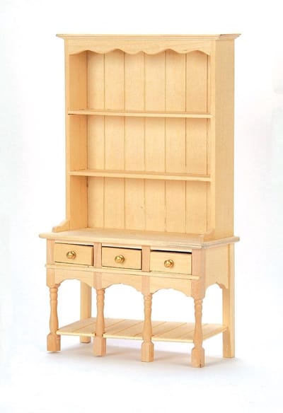Mini Dressoir - Poppenhuis Meubel - Modelbouw Decoratie - Klaar voor Afwerking - 4 x 105 x 18 cm