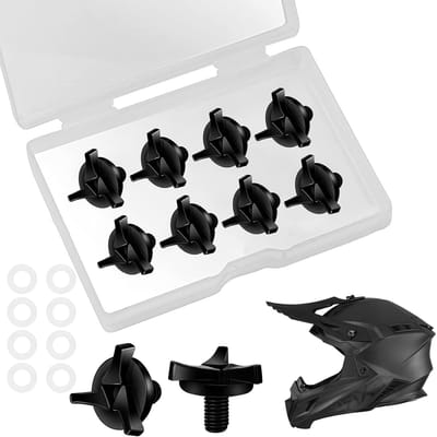Helm Schroeven Set - Reserveonderdelen - Motorhelm Onderhoud - Robuust Kunststof Materiaal - 8 Stuks - Zwart