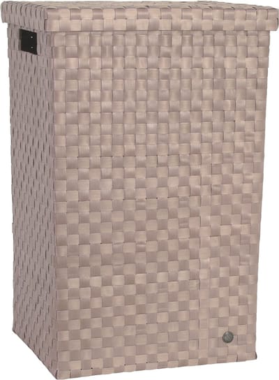 Handed By - Wasmand met deksel - Opbergmand - 81 liter - Cube XL - lichtbruin - caffé latte