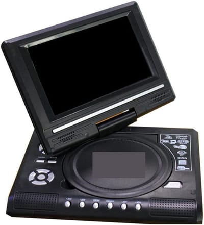 Draagbare dvd-speler - Cd-speler - Reisbioscoop thuis - 270 graden draaibaar scherm - 78 inch scherm - Zwart
