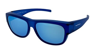 Polar Specs® Overzet Zonnebril PS5096 – Mat donker Blauw – Polariserend Olie Blauw Cat.3 – Large – Unisex
