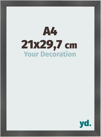 Your Decoration - Fotolijst A4 21x 29,7 cm - MDF - Zwart Mat - Pisa