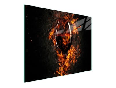 TMK ArtDeko - Snijplank - 52x30 cm - Gehard Glas - Wijnmotief