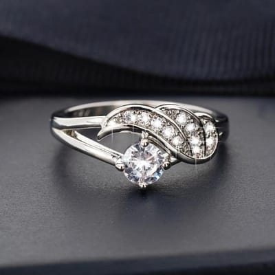 Mode Kristallen Hartvormige Trouwringen voor Vrouwen Roségouden Dames Verlovingsringen Sieraden Feestcadeaus Accessoires 7