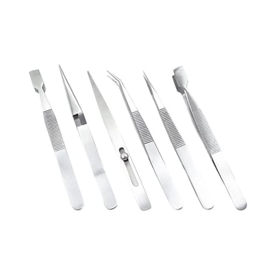 Pincetset – 6 stuks – ca. 11,5 cm lang