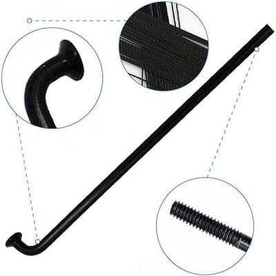 Mountainbike Spaken Set van 38 Stuks met Spaken Nippels, 258-283 mm, Zink Geplateerd en Zwart