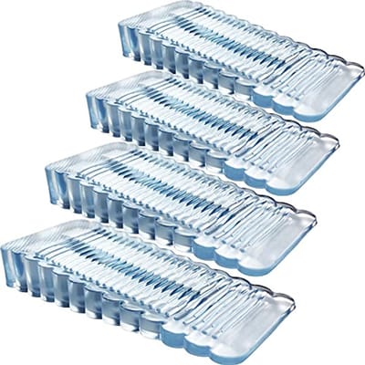 4 Pack Transparante Rubberen Deurstopper - Anti-slip Deurwedge voor Vloer en Patio