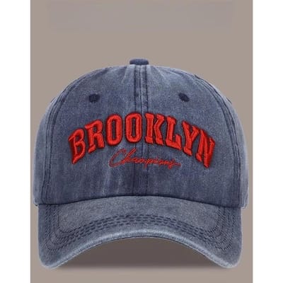 Casquettes de Baseball Brodés Pour Hommes Style Tête Brooklyn Ville Surdimensionné Réglable Snapback Streetwear Urbain Coton Unisexe Casquettes Papa Adjustable gray