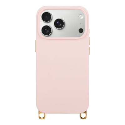 Selencia Hoesje - Geschikt voor iPhone 17 Pro - Rivièra geschikt voor MagSafe Backcover met afneembare haakjes - Sorbet Pink