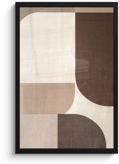 Poster in lijst - Fotolijst 40x60 cm - Posters - Geometrisch - Geweven structuur - Modern - Posterlijst zwart - Decoratie - Wanddecoratie woonkamer - Muurdecoratie slaapkamer