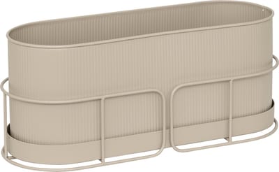 Atmosphera Aze Planter Bloembak - Hangend - 47x18x21cm - Linnenbeige