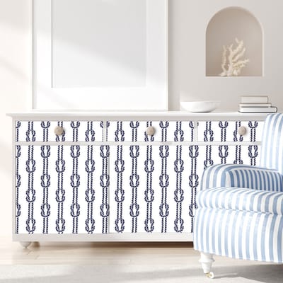 Meubelsticker met nautisch thema en boottouwen, 40 x 60 cm