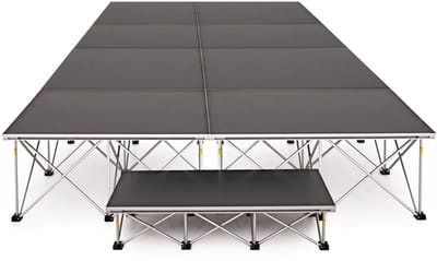 2 m x 4 m Draagbaar Podiumkit van Gear4music, 40 cm