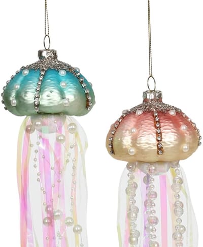 SPHProducts - Glazen Jellyfish Hanger - Kerstdecoratie - Stralende Rhinestones - Uniek en Stijlvol - Perfect voor Feestdagen - Ideaal als Cadeau - Gesc...