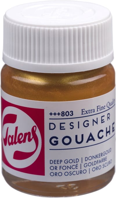 Talens Plakkaatverf Extra Fijn - Diep Goud 803 - 16 ml - Hoog gepigmenteerde matte afwerking - Schilder- en designerverf