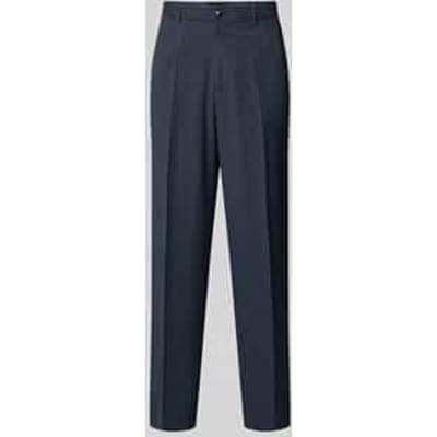 Straight fit stoffen broek met persplooien
