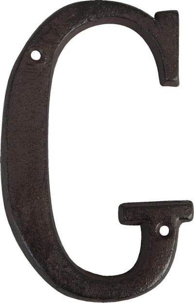 Clayre & Eef IJzeren Letter G 13 cm Bruin IJzer