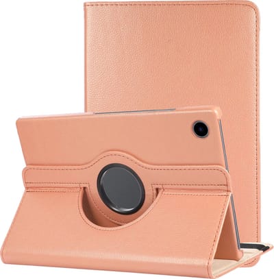 Hoes - Geschikt voor Samsung Galaxy Tab A8 - 360 Graden Draaibare Hard Cover Case - Tablet Hoesje Draaibaar - Rosé goud