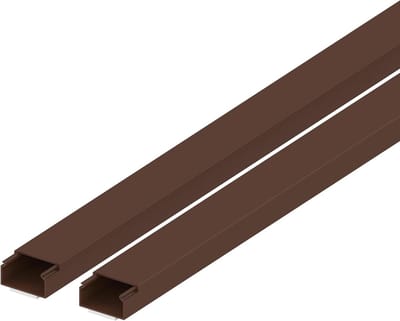 Kabelgoot 30x15 mm - PVC - bruin - ideaal voor het verbergen van kabels - ShopVlot