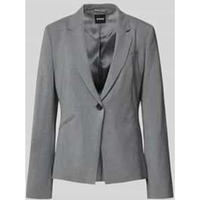 Regular fit korte blazer van scheerwol