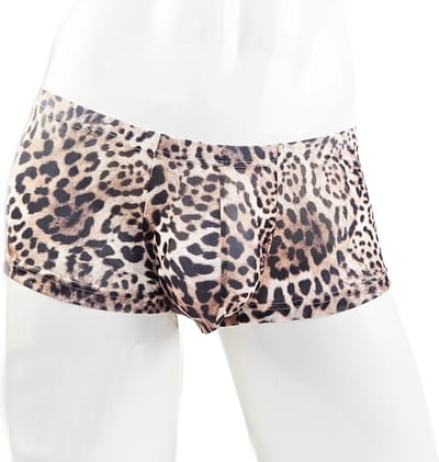 BamBella ® - Boxer short - Maat S/M - Panterprint - Bruin Dun kant gaas stof Ondergoed