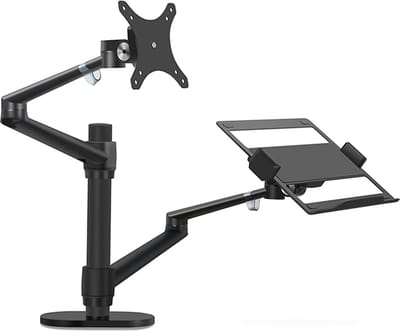 Verstelbare Monitor Bureausteun met Laptop Houder voor 17"-32" Schermen