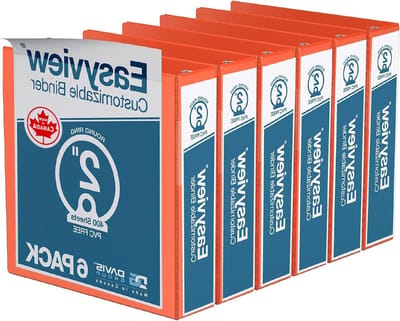 Ringband Mappen - Opbergmappen Ordners - Project Organiseren - Aanpasbare Omslagen - 6 stuks - Oranje