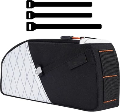 Fietstas Bovenbuis - Fietsaccessoire Sport - Veelzijdig Gebruik - Waterdicht Reflecterend - 24x11.5x6.5cm - Wit