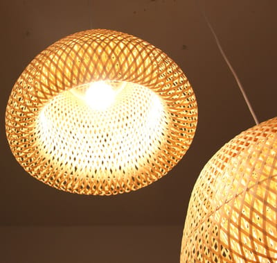 Fine Asianliving Bamboe Hanglamp Handgemaakt - Elodie D40xH27cm