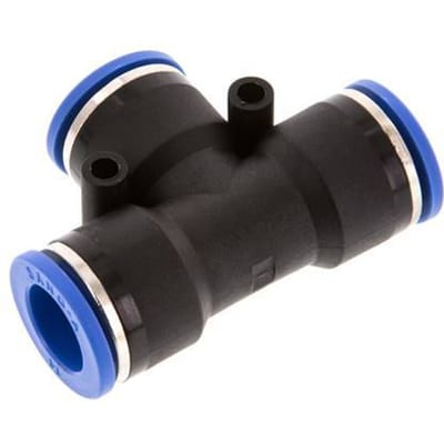14mm T-koppeling PA 66 Insteekfitting NBR