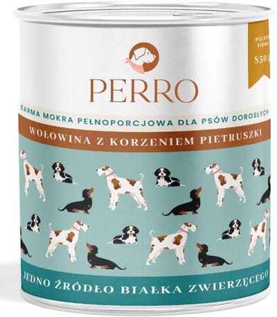 Perro - Natte Hondenvoeding - Rundvlees met Peterseliewortel - 6x850g
