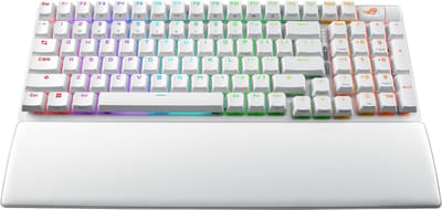 Asus ROG Strix Scope II 96 Wireless White - Toetsenbord Bedraad & draadloos - Bluetooth 5.1 - USB - 1000 Hz - RGB - wit