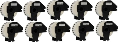 Label Tape Geschikt voor Brother DK-22214 | 12 mm x 30.48 m | Zwart op Wit - 10 stuks - Geschikt voor: QL-500 QL-550 QL-560 QL-570 QL-580N QL-650TD QL-1050N QL-1060N QL-700 QL-710W QL-720NW QL-800 QL-810W QL-820NW TD-2130N QL-600 QL-1100 QL-1110