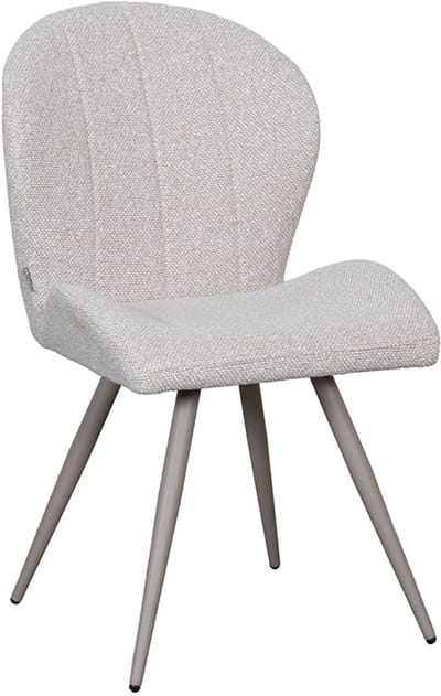 LABEL51 Sil Eetkamerstoel - Naturel - Royal Stof - Taupe Metaal - Stoel - Normale eetkamerstoel