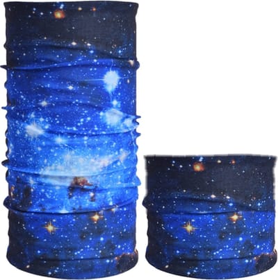 Fako Fashion - Colsjaal - Gezichtsmasker - Bandana - Nekwarmer - Sjaal - Col - Microfiber Faceshield - Sterrenhemel