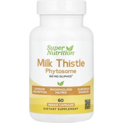 Super Nutrition, Phytosome de Chardon-Marie, 160 mg, 60 Capsules Végétales