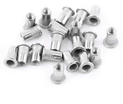 Dailygoods- Blindklinkmoeren Platte Kop - Roestvrij Staal - M3/M4/M5/M6/M8 - 20 Stuks - Mechanische Bouwtoepassingen - Lage Profiel - Klinkmoeren