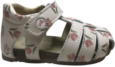 Falcotto - Alby - Mt 26 - velcro lederen sandalen- tulpen - beige/roze