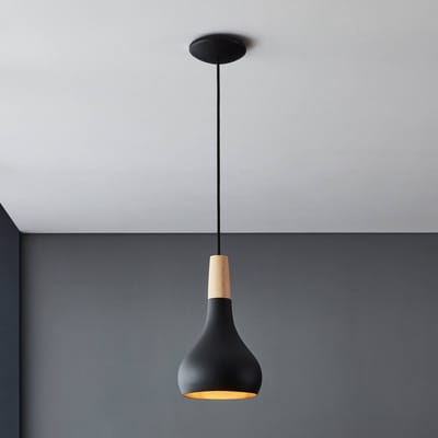 EGLO Sabinar Hanglamp - E27 - Ø 18 cm - Zwart|Bruin