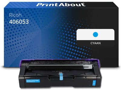 PrintAbout huismerk Toner 406053 (406097) Cyaan Geschikt voor Ricoh