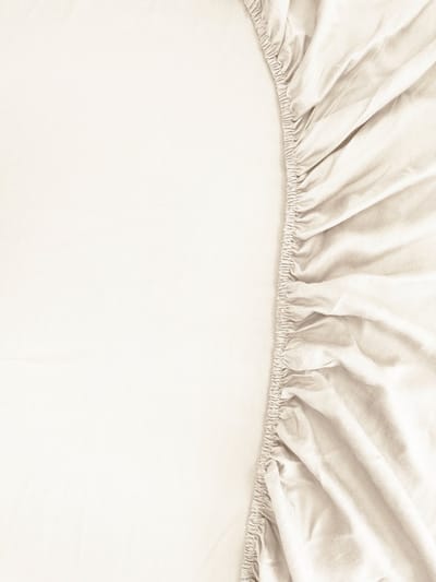 Kayori Emma Topper Hoeslaken Katoensatijn - 180x210-220cm - Offwhite