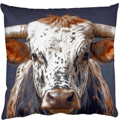 Sierkussens - Kussentjes Woonkamer - 50x50 cm - Stier - Kleurrijk - Hoorns