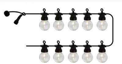 Sirius Lucas Clear Verlengset – Lichtsnoer Uitbreiding 10 lampjes – Tuinverlichting Buiten