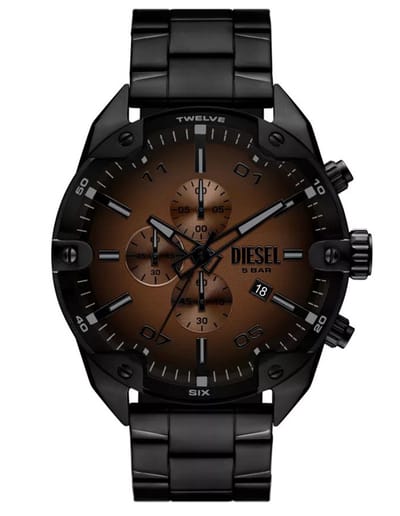 Diesel Spiked DZ4691 Horloge - Staal - Zwart - Ø 49 mm