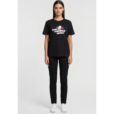 Karl Lagerfeld London Graphic T-shirt Black Taglia: XL | Maglie Sportivi Outlet | Donna | Nero